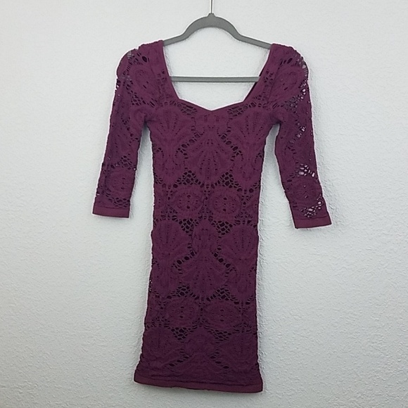 𝅺intimately free people berry blus XS shift dress - Picture 2 of 8